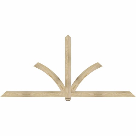 Ekena Millwork Redmond Rough Sawn Timber Gable Bracket, Douglas Fir, 96"W x 44"H x 2"D x 4"F, 11/12 Pitch GBW096X44X0204RED00RDF